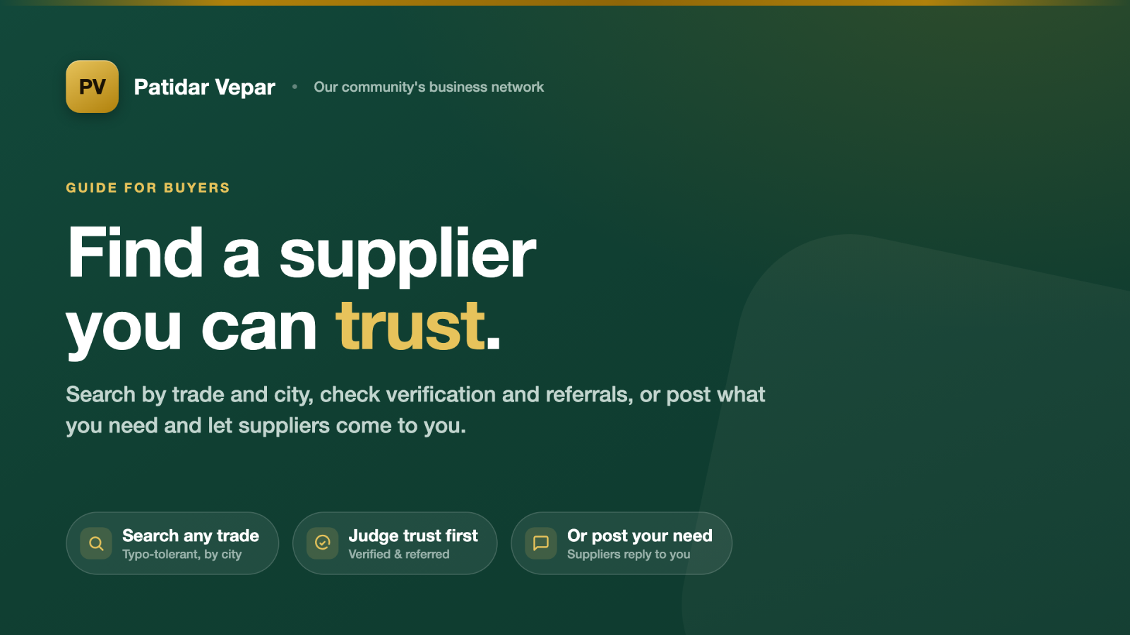 How to Find the Right Supplier on Patidar Vepar
